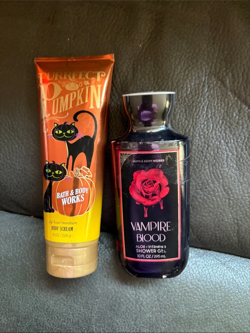 Bath and body works Halloween set in perfect pumpkin and vampire blood